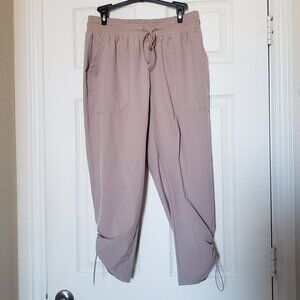 Apana Women's Lightweight Drawstring Pink Joggers - Size Large - EUC